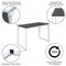 Flash Furniture 47"L Commercial Industrial Office Desk-Rustic Gray GC-GF156W-12-GRY-GG - alternate 4